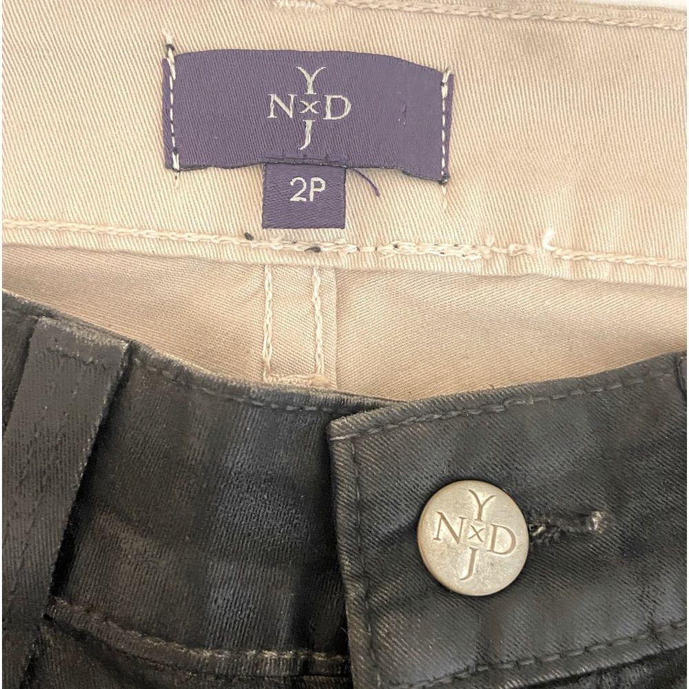 NYDJ - black jeans with snake print side stripes. Slim cut and true to size. - Picture 9 of 15